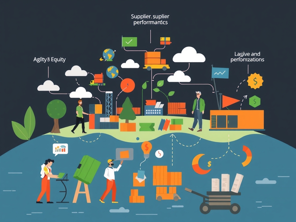 Structured and clear infographic showing practical step-by-step framework for implementing adaptive inclusive supplier performance strategies.
