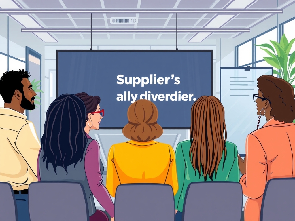 Strategic roadmap image showing step-by-step stages and future technology trends such as AI and blockchain to scale supplier diversity impact