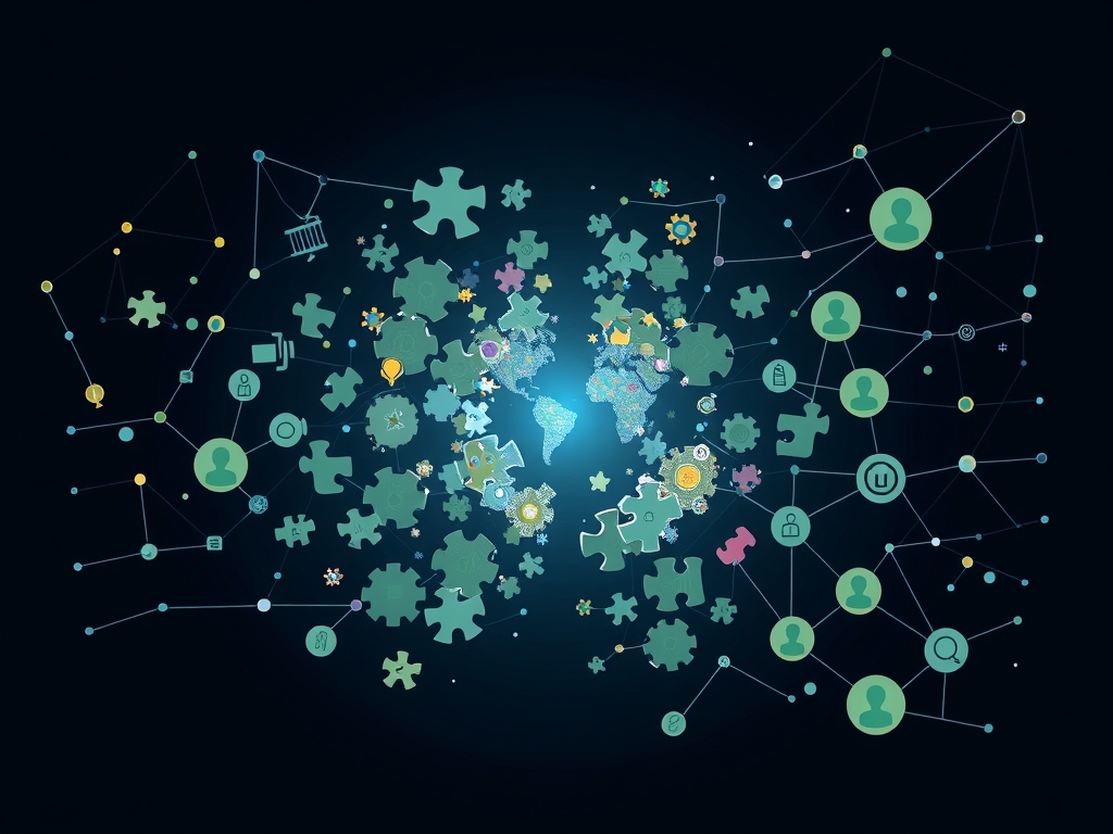 Infographic depicting the five key foundations of holistic supplier networks: information sharing, aligned goals, governance, technology enablement, and continuous learning.