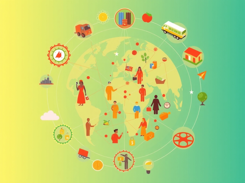Flowchart infographic of implementing inclusive supplier value chain resilience engineering with steps like assessing diversity, setting KPIs, supporting suppliers, adopting technology, inclusive governance, and continuous adaptation.