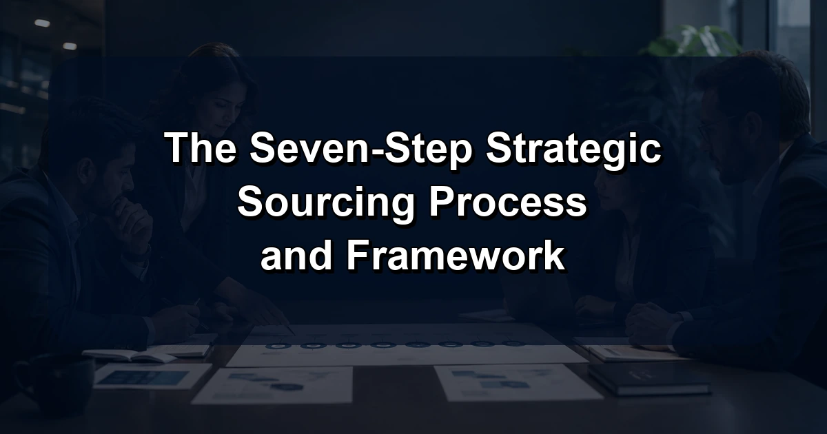 The Seven-Step Strategic Sourcing Process and Framework