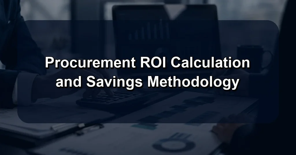 Procurement ROI Calculation and Savings Methodology