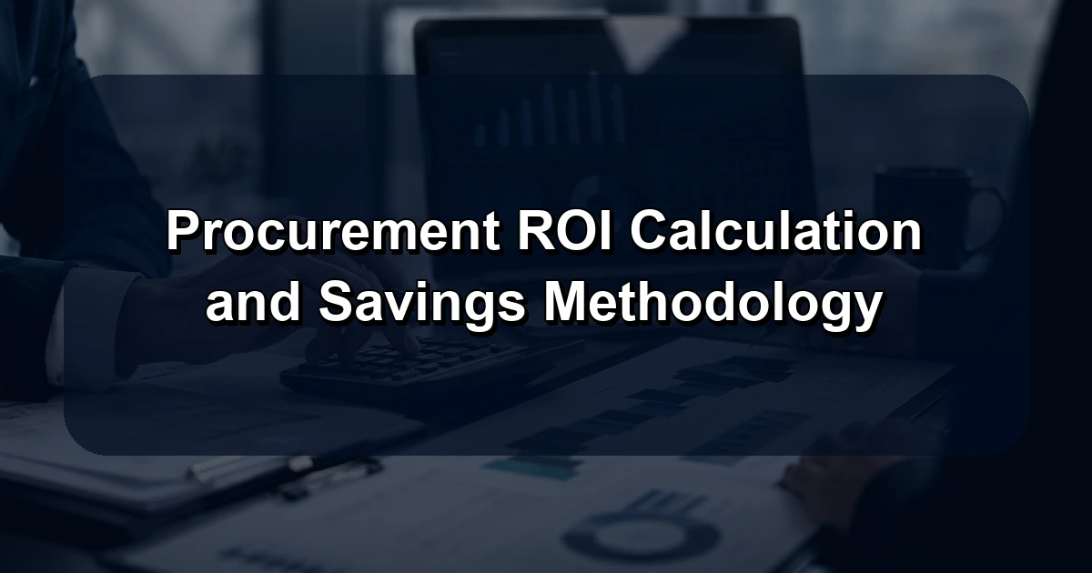Procurement ROI Calculation and Savings Methodology