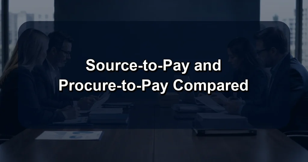 Source-to-Pay and Procure-to-Pay Compared