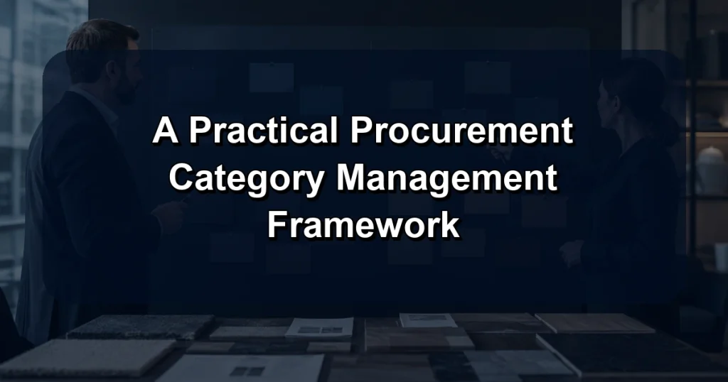 A Practical Procurement Category Management Framework