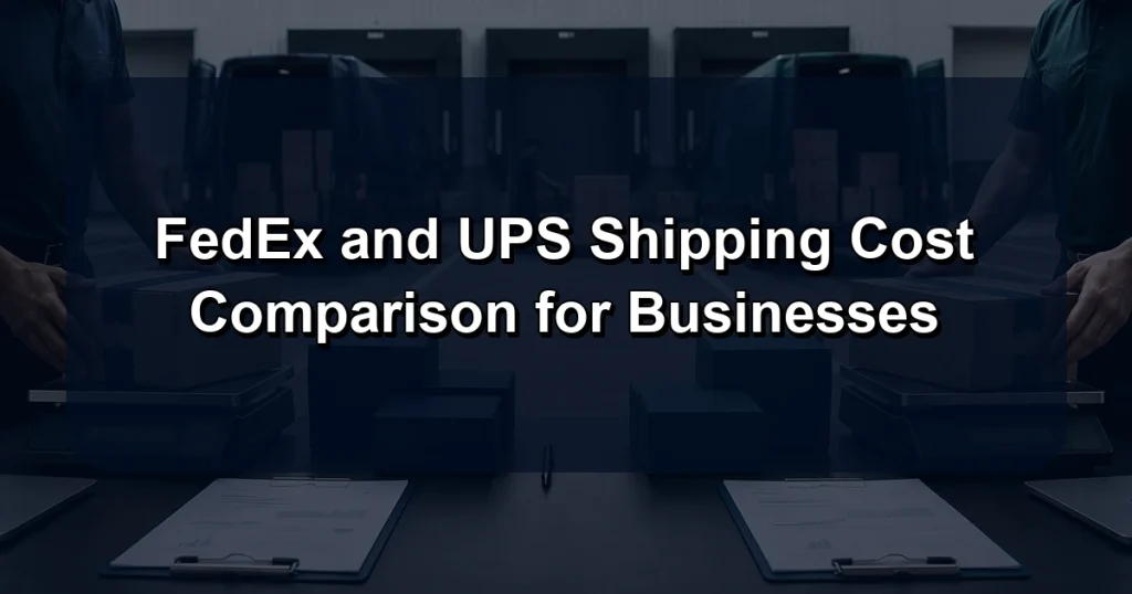 FedEx and UPS Shipping Cost Comparison for Businesses