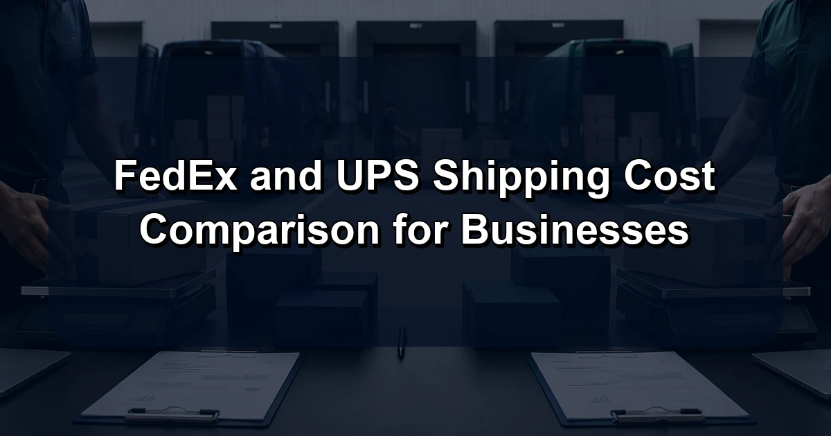 FedEx and UPS Shipping Cost Comparison for Businesses