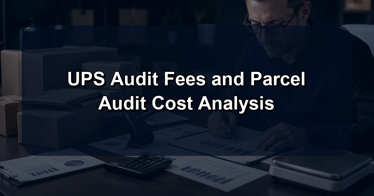 UPS Audit Fees and Parcel Audit Cost Analysis