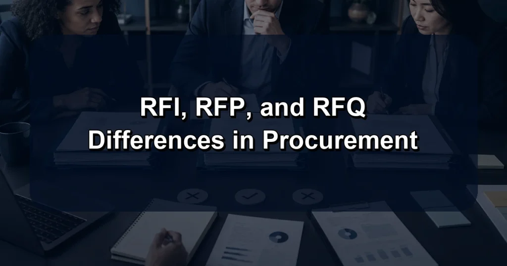 RFI, RFP, and RFQ Differences in Procurement